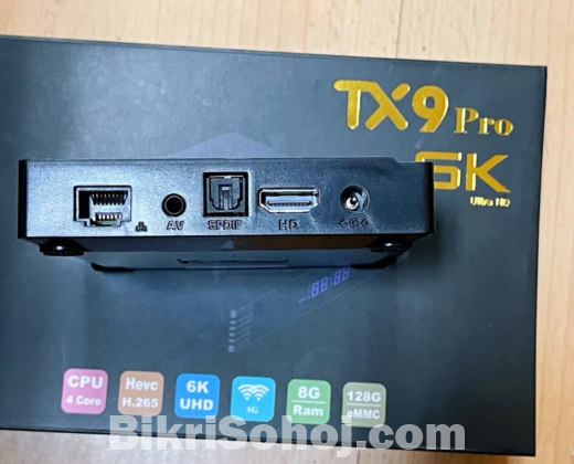 Android TV Box [ Tanix TX9 Pro ] 8GB Ram 128 GB Rom